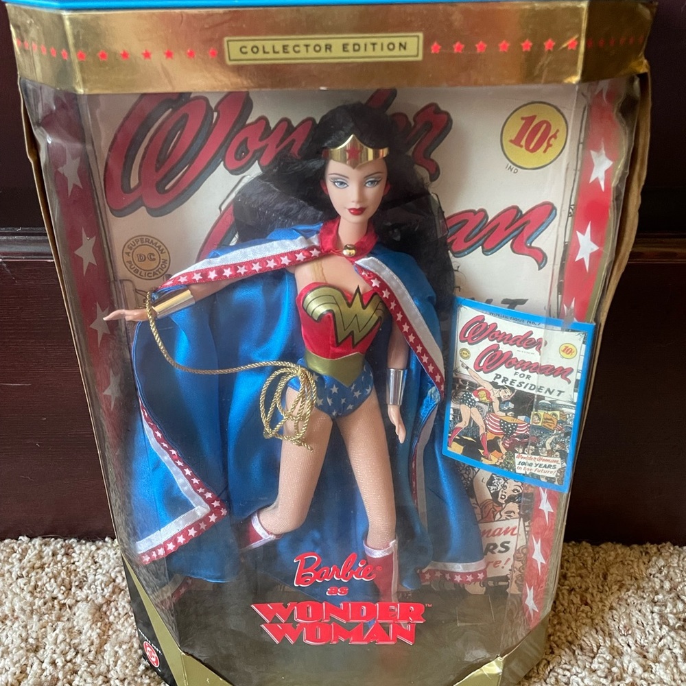 Vintage 1999 Barbie as Wonder Woman collector’s edition. Never Removed From Box.